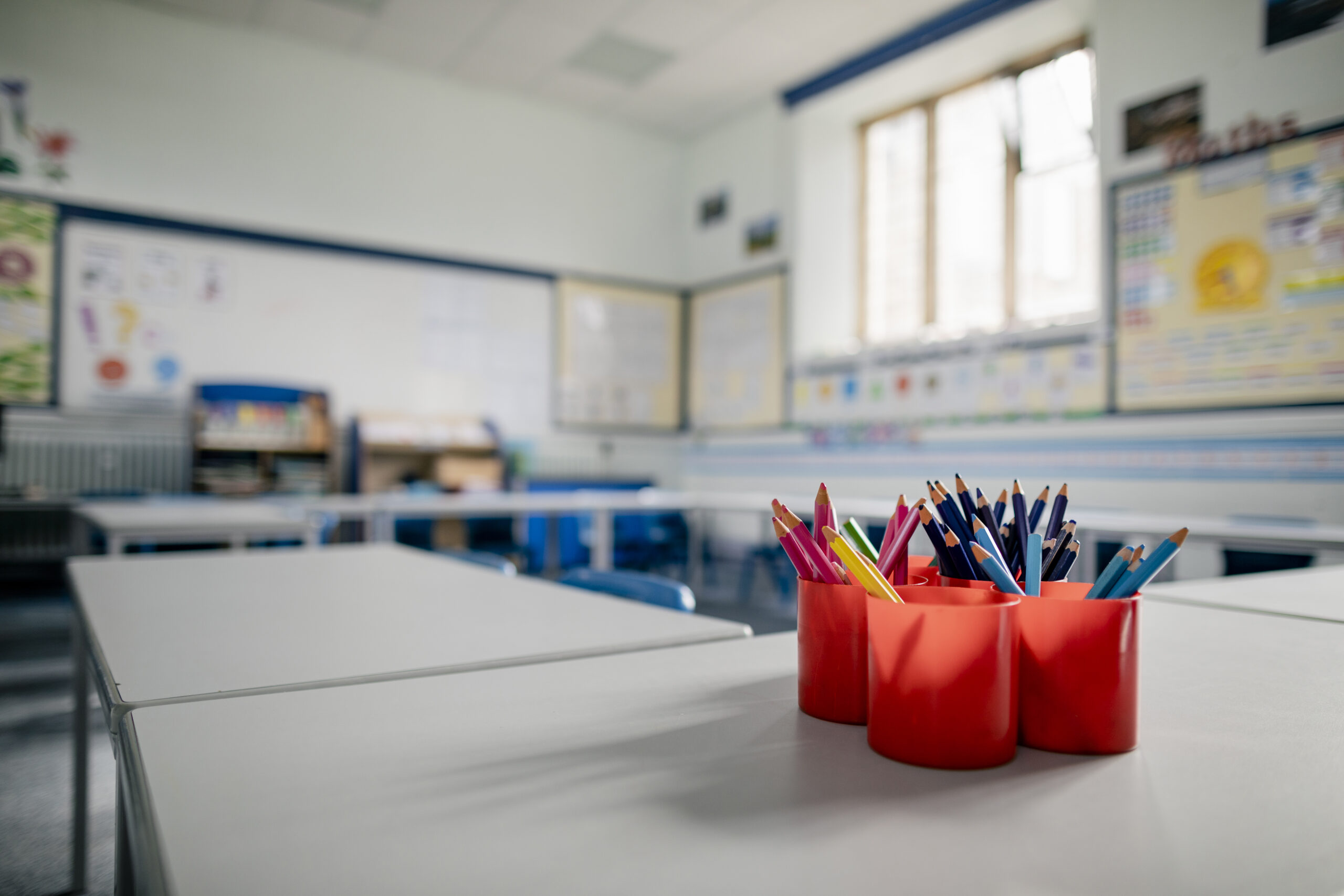 Empty Classroom Ready For Pupils